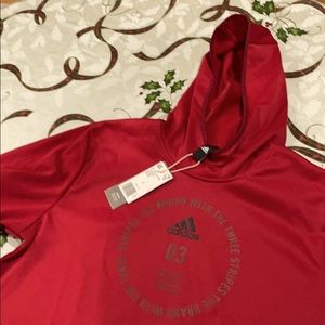 Dark Red ClimaWarm Hoodie from Adidas